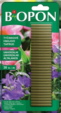 Hnojivé tyčinky BIOPON 30ks (universal) Hnojivé tyčinky BIOPON 30ks (universal) - Zahradní a sezónní produkty Substráty, hnojiva a výživa